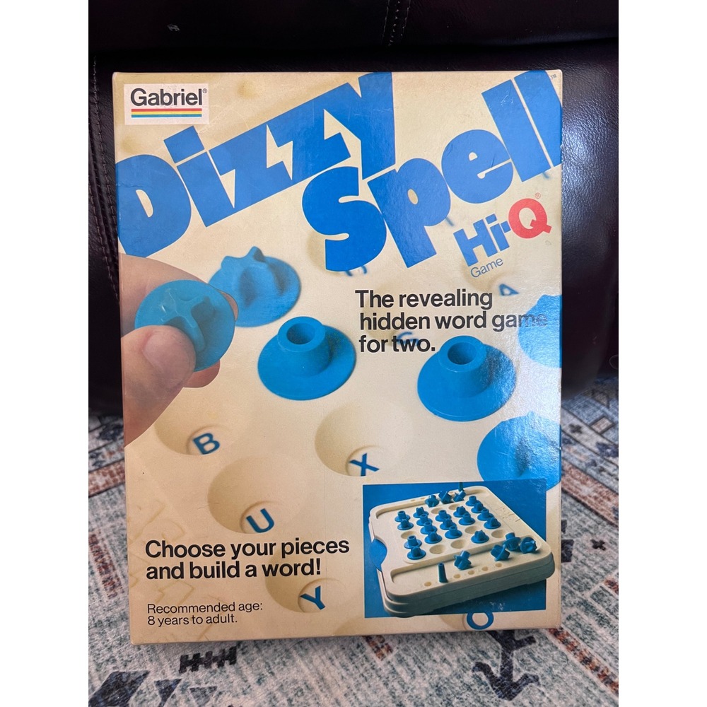 Vintage Gabriel Games Dizzy Spell Hi-Q Game Hidden Words Spelling‎ Complete